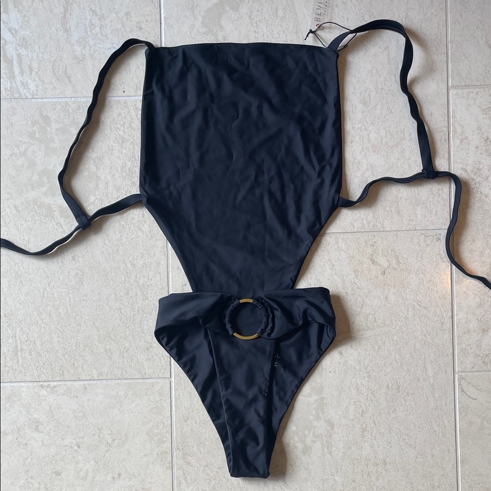 Elegant Black One-Piece Swimsuit